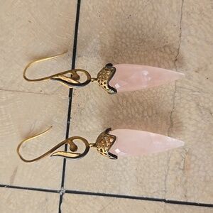 Rose quartz earrings